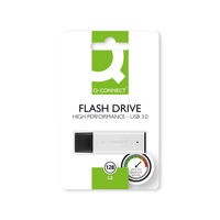 Image of Q-Connect Black/Silver USB 3.0 High Performance 128GB Flash Drive KF11509
