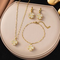 Innolea Schmuckset Mit VierbläTtrigem Kleeblatt: Halskette, Armband Und Ohrringe