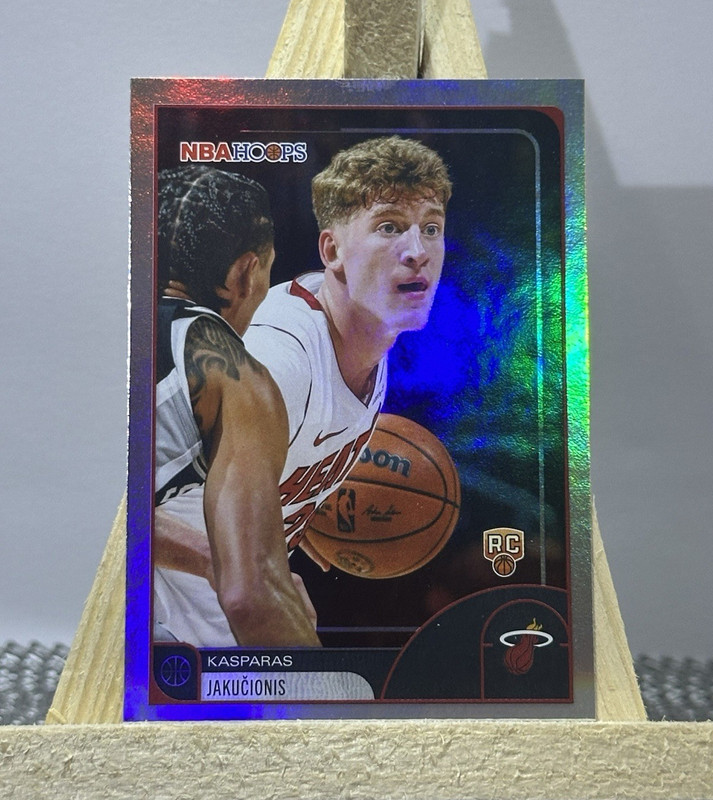 2025-26 Topps NBA Hoops Kasparas Jakucionis Rookie #75 Miami Heat