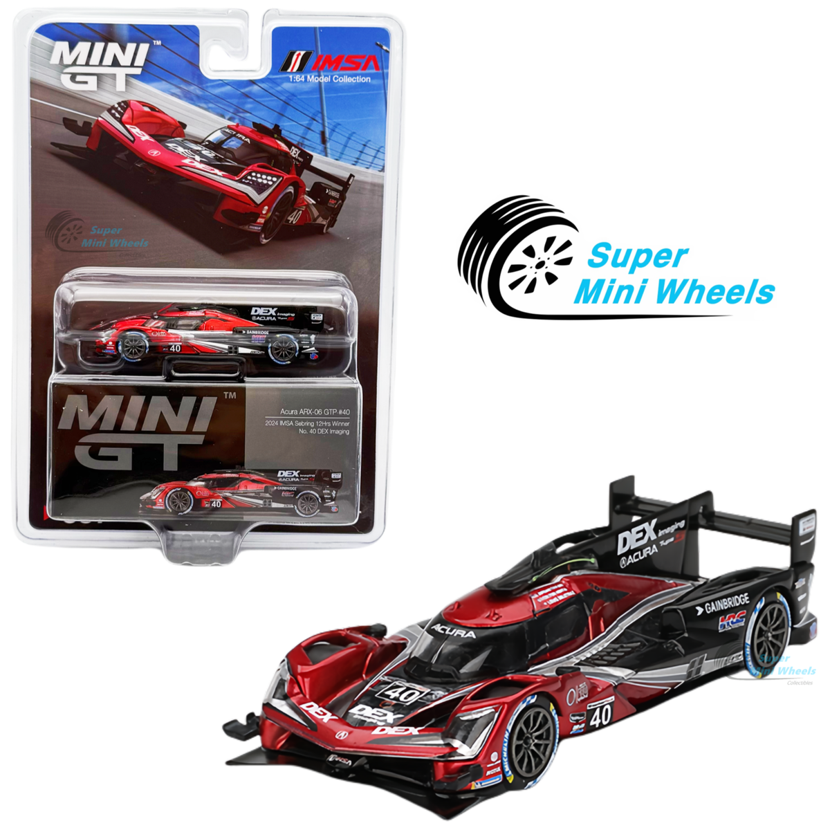 Mini GT 1:64 Acura ARX-06 GTP #40 Wayne Taylor Racing w