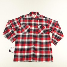 Vintage Levis Shirt Mens Large Red Black White Plaid Flannel Deadstock 90s NEW