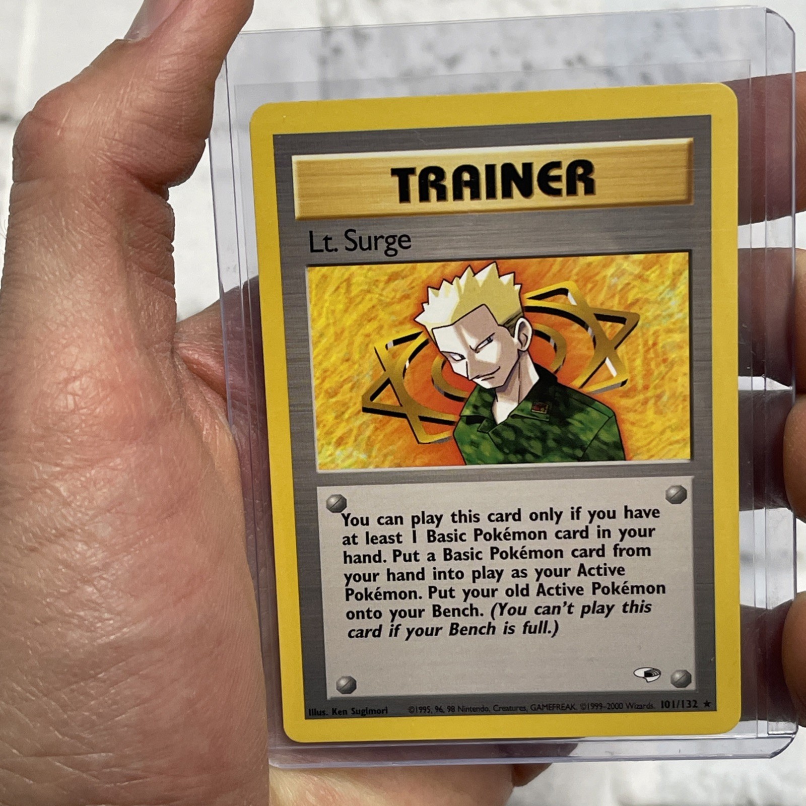 Pokemon LT. SURGE 101/132 2000 Gym Heroes) NM/MT Nintendo Rare Card Vintage TCG