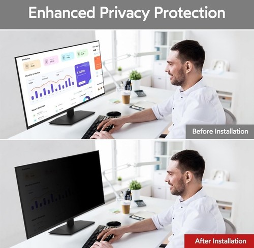 27 inch Removable Computer Privacy Screen Filter for 16:9 Ratio Monitor - Picture 4 of 4