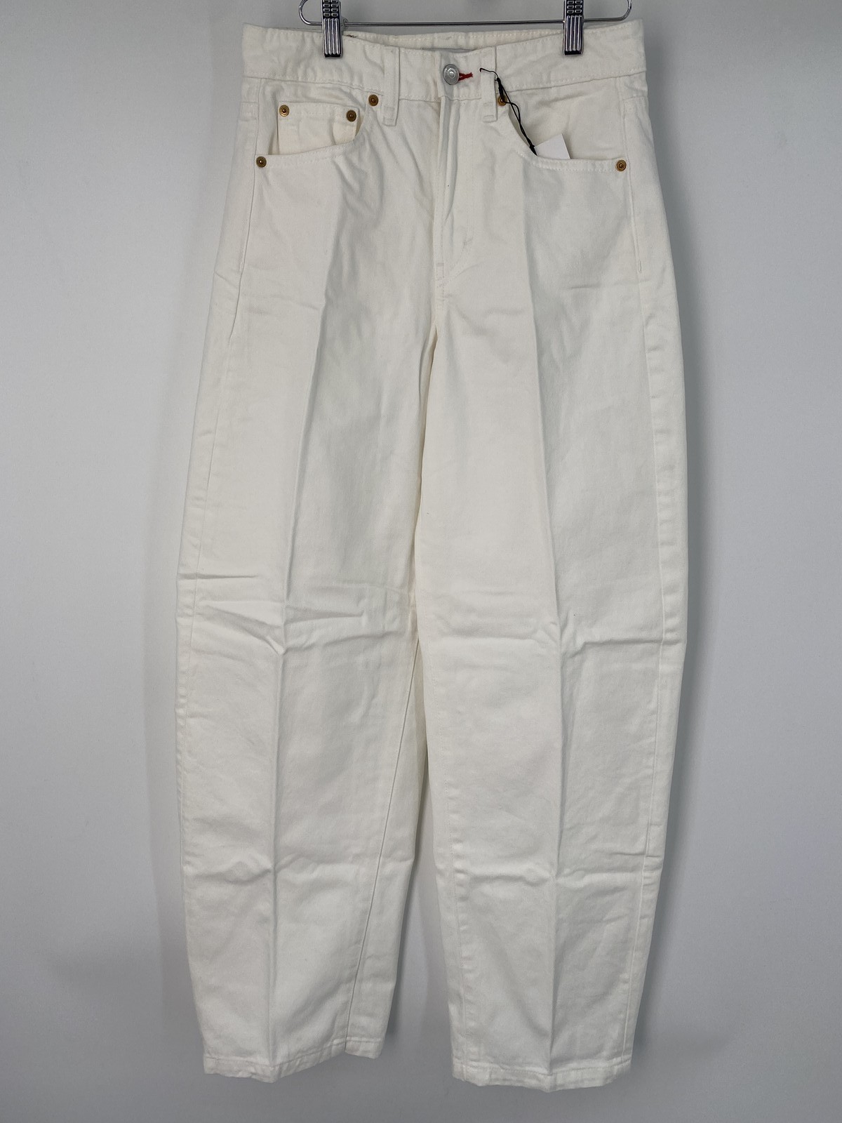 Gap X Victoria Beckham Womens Jean Fresh White Size 26/2R High Rise Arc Wide Leg