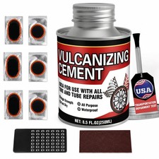 Tire Repair Glue, Clear Vulcanizing Cement, 250ml Tire Patch Adhesive Kit