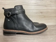 Pikolinos Women’s Aldaya Black Leather Zip Ankle Boots SZ 8.5-9US 39 Booties