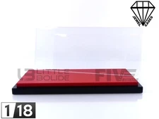 JEWEL CASES 1/18 - DISPLAY CASE SHOW-CASE 1/18 - BASEPLATE RED JC-L18RE