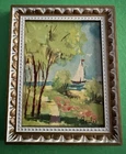 Vintage Barbie 1960’s Modern Art Dress Accessory, Framed Original Painting VHTF!