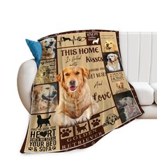 Golden Retriever Blanket Gifts and Decor - Cute Dog Throw for Girls, Women, K...