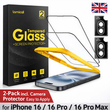 iPhone 16 | 16 Pro | 16 Pro Max 2x Screen Protector | Tempered Glass | UK Seller