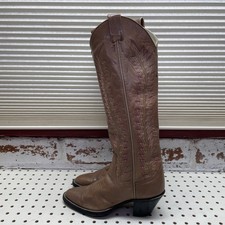 LARRY MAHAN Vintage Women s 5.5 M Cowboy Western Boot Zipper Leather USA