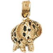 Elephant Charm Pendant 14k Gold (2 Grams)