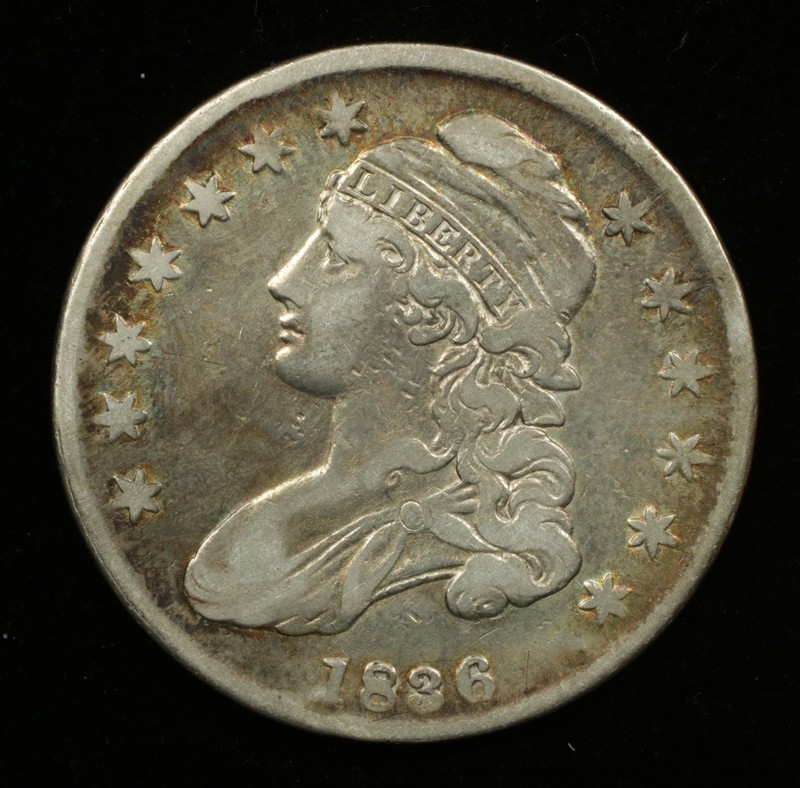 1836 Capped Bust Half Dollar 50C VF Raw Silver Coin (#SLC00423)