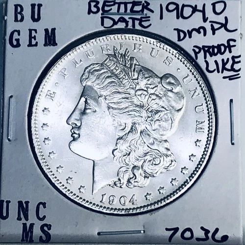 1904 O BU GEM MORGAN SILVER DOLLAR UNC MS+++ U.S. MINT RARE COIN 7036