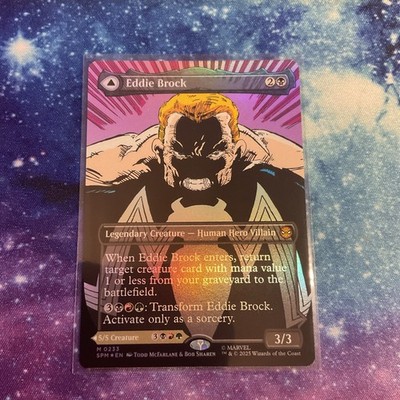 エディ・ブロック/Eddie Brock ボーダレスfoil Eddie Brock // Venom, Lethal Protector Borderless Marvel's Spider