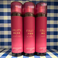 Lot 3 Bath Body Works Fruity Musk Fine Fragrance Mist 8 fl oz/236 mL