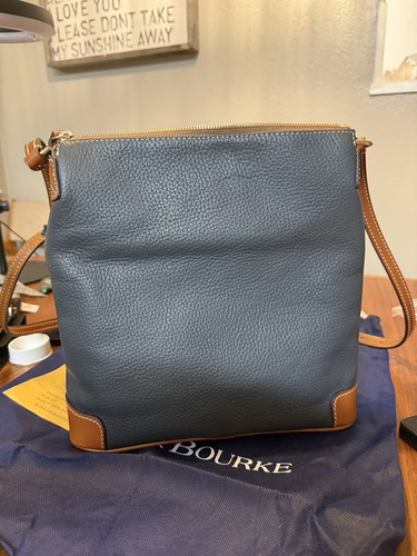 Dooney & Bourke Pebble Leather Crossbody Bag Dark Grey. New With Tags - Picture 6 of 9
