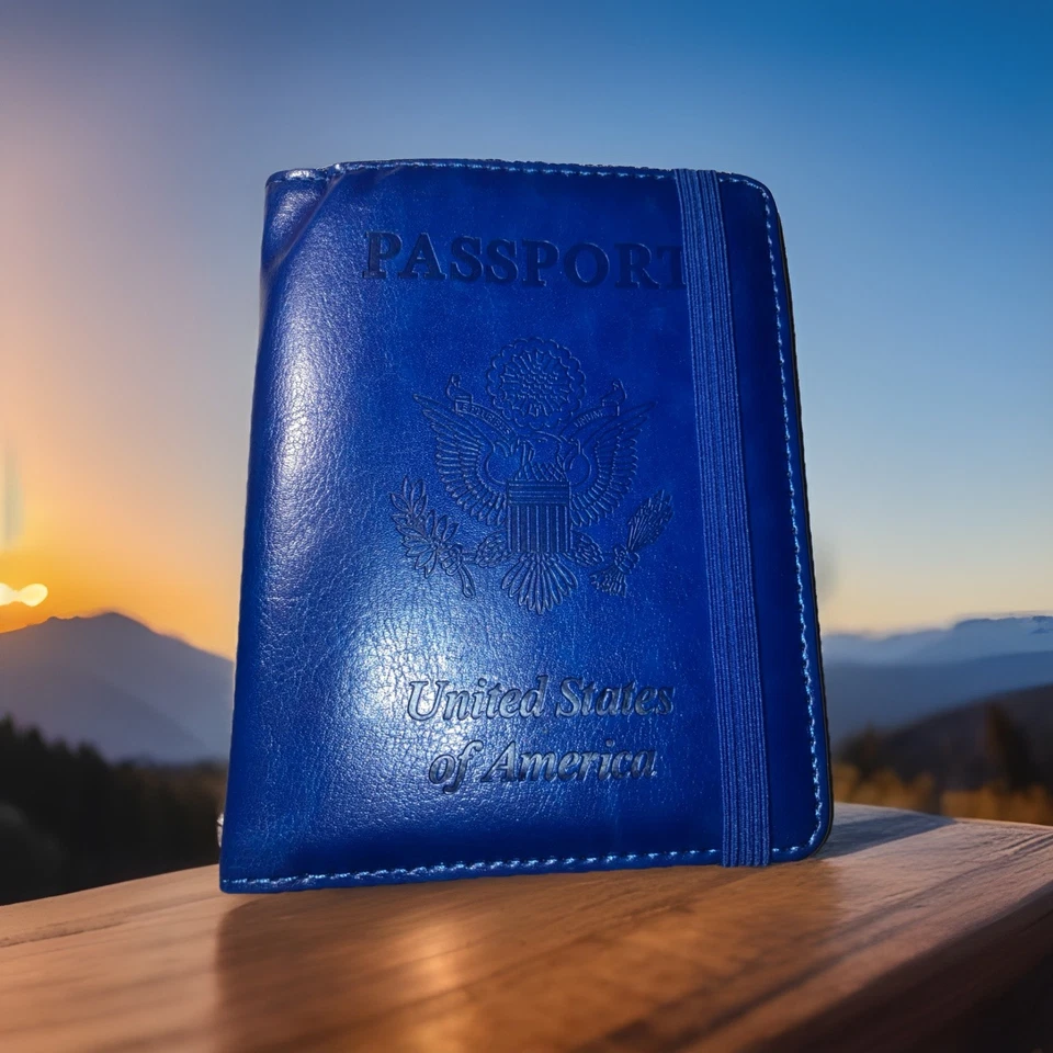 Nuevo Wotec Soporte para Pasaporte Ranura Protectora, Bloqueo RFID, Billetera para Pasaporte EE. UU. Foto 3 de 4