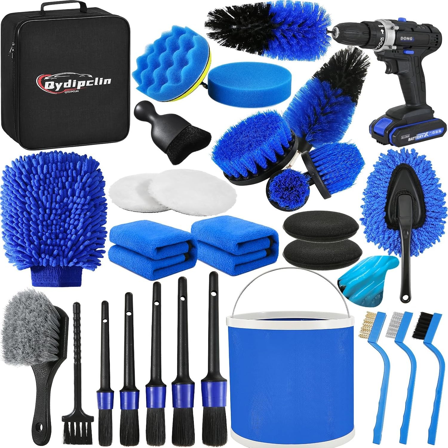 29Pcs Car Detailing Kit Brush Set Wash Cleaning Brushes Professional Care for