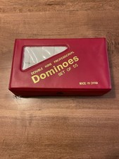 vintage double nine professional dominoes set of 55 in red snap case