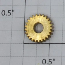Lionel 41-12 25-Tooth ID 3/16" x OD 9/16" Brass Worm Wheel Drive Gear