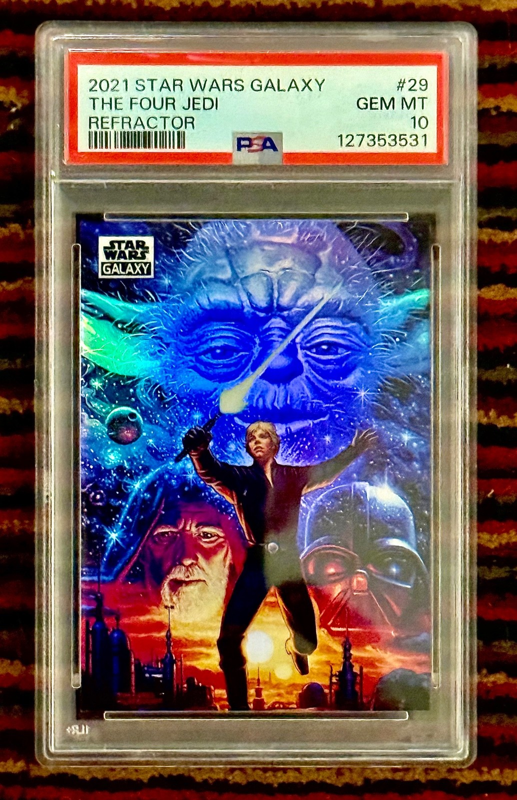 2021 Topps Chrome Star Wars Galaxy Luke Yoda Obi Darth Vader Refractor PSA 10