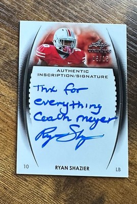 2014 Leaf Trinity Inscriptions Silver #DIRS1 Ryan Shazier /15 #X16220