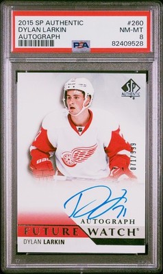 2015-16 SP Authentic FUTURE WATCH AUTOGRAPH FWA #260 Dylan Larkin Jersey Number