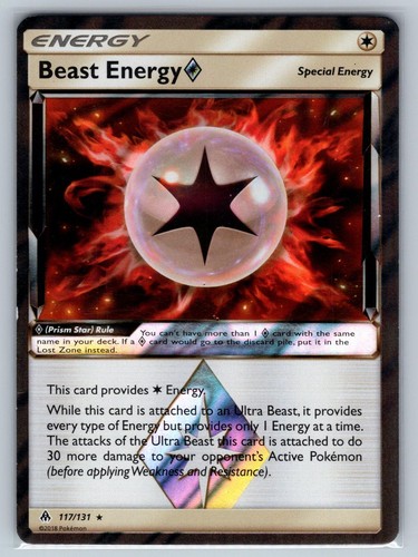 Beast Energy ◇ 117/131 Prism Star Rare Forbidden Light Pokemon Holo HP