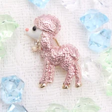 Artistic Enamel Poodle Brooch: Exquisite Jewelry Accessory, Ideal Present.
