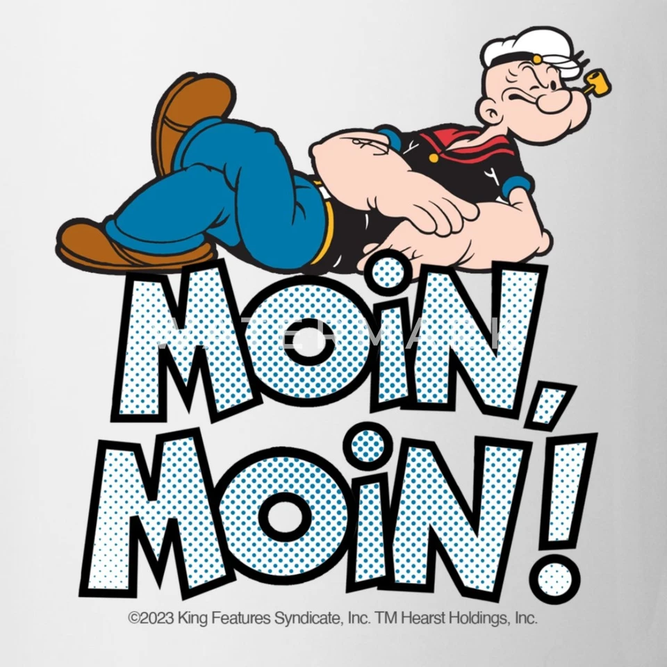 Popeye Moin, Moin Tasse, One size, Weiß - Bild 2 von 4
