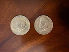 (2) Kennedy 40% Silver 1967 Half Dollars - Now Below Spot!!!!!