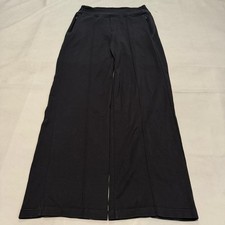 ATHLETA Pinnacle High Rise Trouser Black Pant Wide Leg Loose Athleisure-S-6821