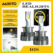 D2S 120W 6000K HID Xenon Replacement Low/High Beam Headlight Lamp Bulbs 2~10X