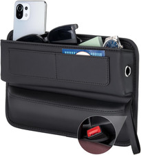 Car Seat Gap Filler Organizer PU Leather Storage Box for Phone Keys Wallet