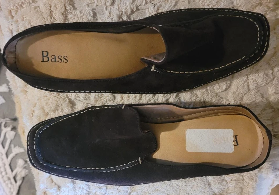 Mujer Talla 8.5 M ¿De colección? Tacón de gatito de gamuza BASS marrón chocolate Foto 3 de 4