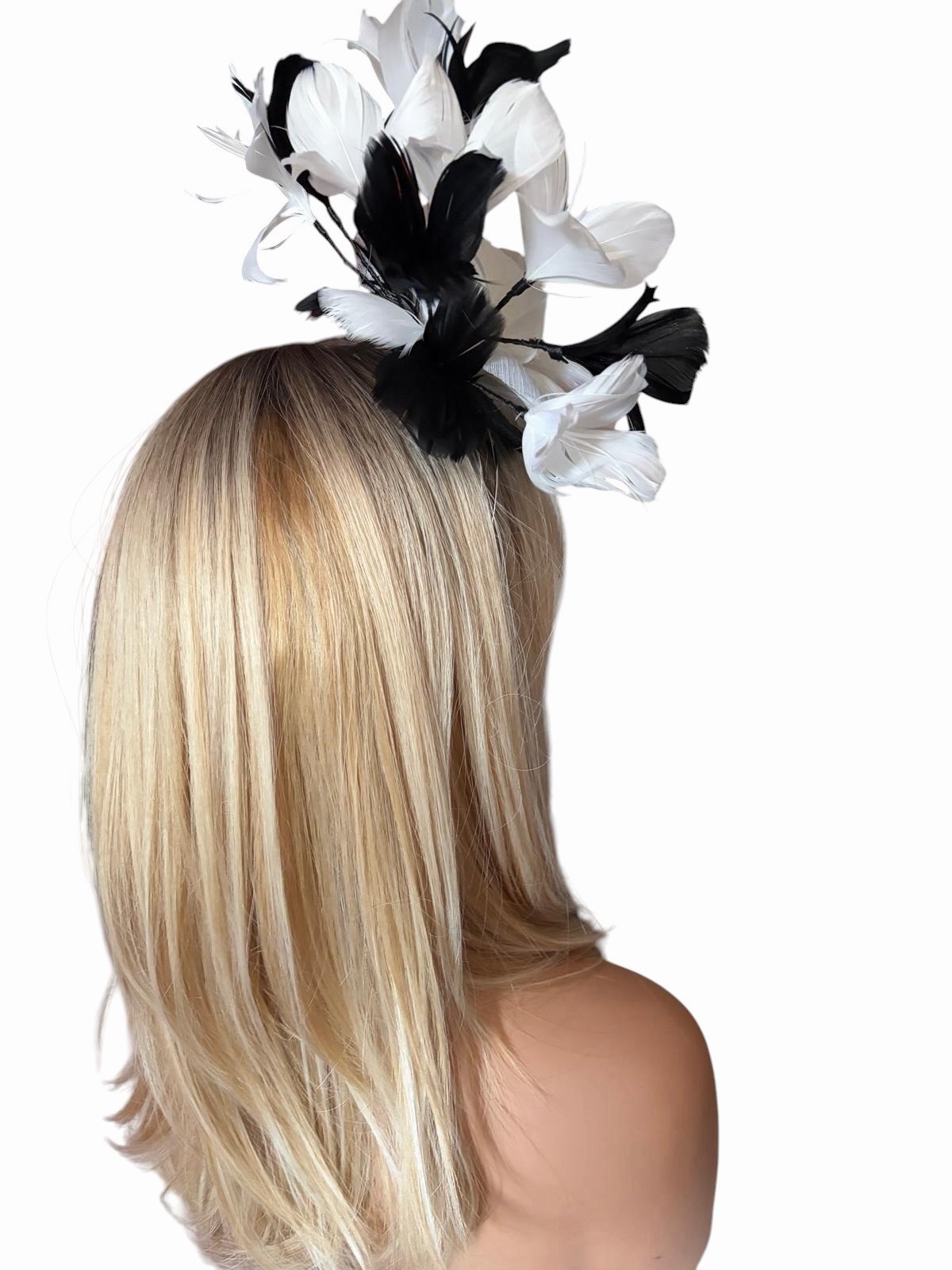 White Fascinator and Bag Set by Max and Ellie with Black Accents RRP140 GBP New image 10