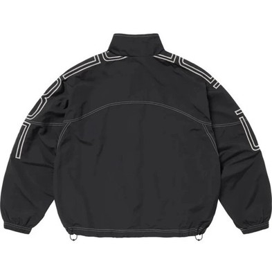 Supreme SS25 Spellout Embroidered Logo Track Jacket XXL Black NEW