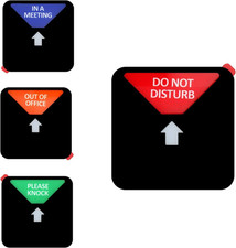 Office Privacy Sign,Do Not Disturb/Please Knock/Out of Office/In a Meeting Sign,