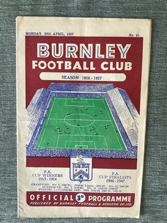 Burnley v Tottenham (First Division) 29/4/1957