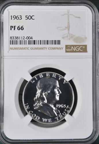 1963 Proof Franklin Silver Half Dollar 50C NGC PF66 BBC