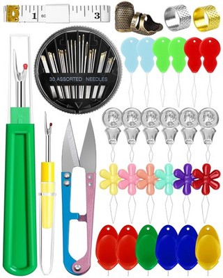 FIVEIZERO Needle Threaders Kit, 24 PCS Upgraded Version, muti-color 
