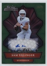 2021 Wild Card Alumination Auto Green /75 Sam Ehlinger Rookie Auto RC. rookie card picture