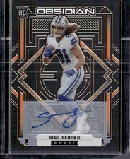 2021 Panini Obsidian #142 Simi Fehoko Electric Etch Orange #/75
