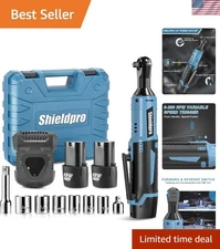 Cordless Electric Ratchet Wrench Kit - 40ft-lb Torque, Fast Charge & Battery Duo