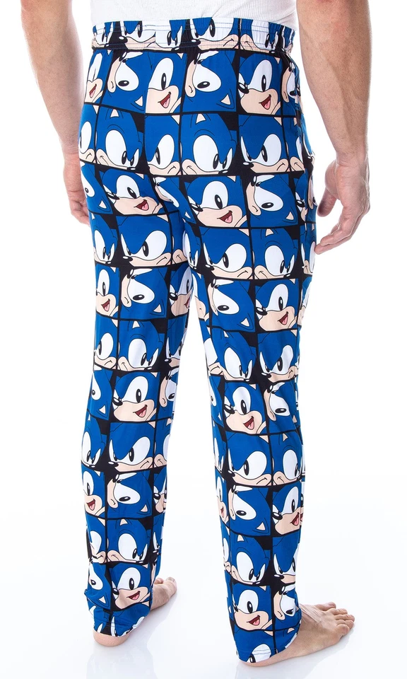Pantalones de pijama Sonic The Hedgehog para hombre con patrón facial para dormir Foto 3 de 4
