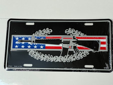 US ARMY PATRIOTIC COMBAT INFANTRY BADGE LICENSE PLATE MADE IN USA