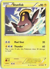Stunfisk 42/101 Common Noble Victories Pokemon Moderately Played