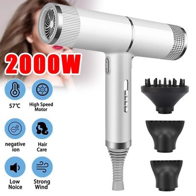 2000W Professional Hair Dryer Fast Drying Ionic Hairdryer Diffuser