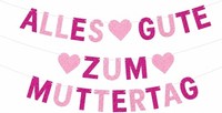 Muttertagsdekoration Rosa Banner Girlande Glitzernd FüR Mama Geburtstag Party
